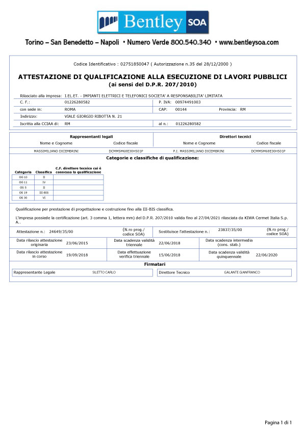 Certificazione SOA